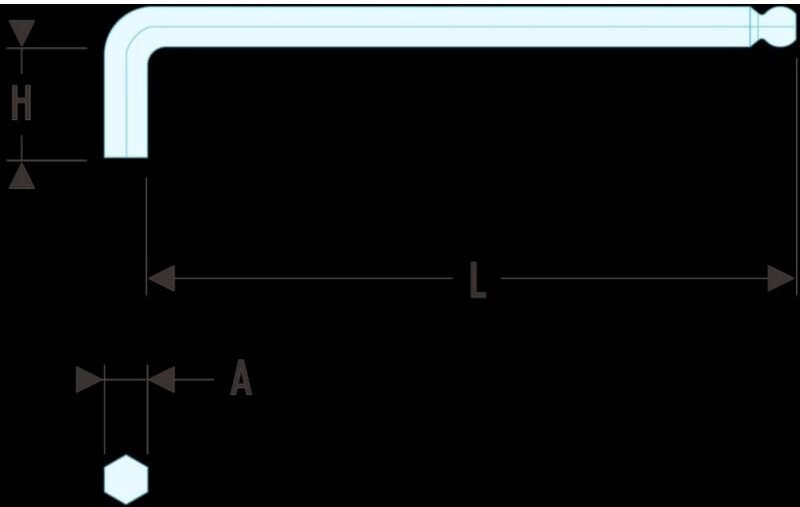 83SH.8 Stiftschluessel lang Kugelkopf 8 mm - Facom
