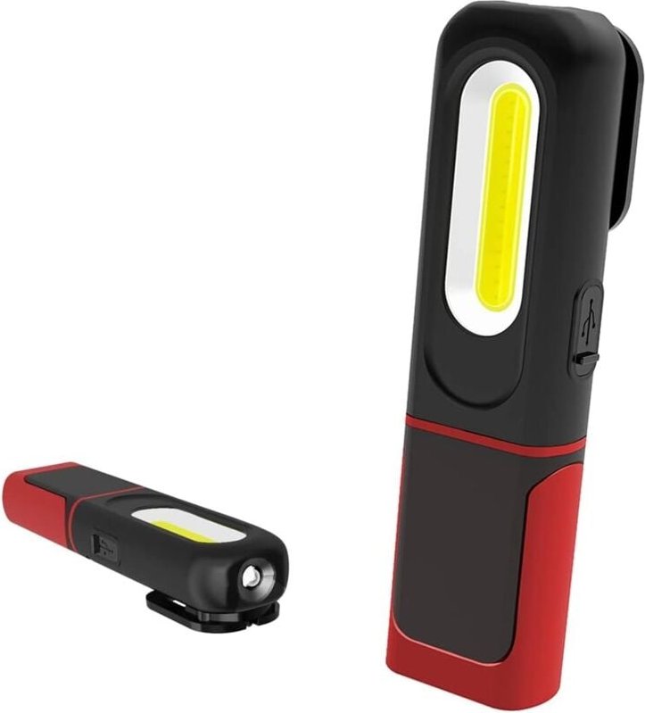 Thumbnail - Tigrezy - Wiederaufladbare LED-Arbeitsleuchte, 2-in-1-Inspektionslampe mit 360-Grad-Drehung und 5 w COB-LED-Taschenlampe...