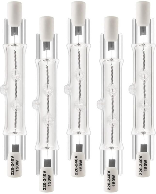 R7s-Halogenlampe, 78 mm, 150 W, AC 220–240 V, dimmbar, Halogen R7s, Warmweiß 2800 K, J78-Halogen-Bleistiftlampe für Land...