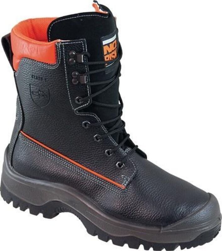 Forstsicherheitsstiefel NoRisk Gr.45 schwarz/orange Leder S3 SRC EN20345/EN17249