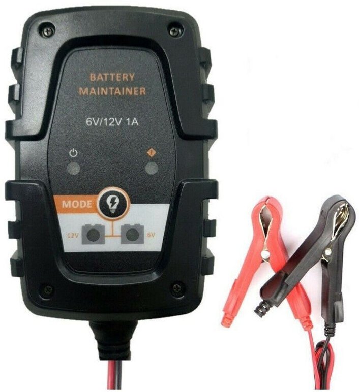 Trade Shop Traesio - Trade Shop - Auto-Motorrad-Batterieladegerät, Wartungsgerät, 6 v, 12 v, 1 a, tragbares Batterielade...