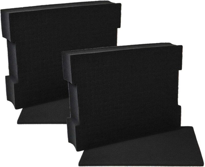 2x Schaumstoffeinlage mit Bodenplatte Ersatz für Bosch 1600A001S1, 1 600 A00 1S1 für Werkzeugkoffer - Individuell Anpass...