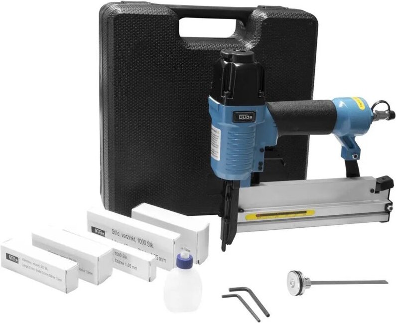 Güde 40220 Druckluft Kombi Nagler Klammergerät Tacker Druckluftnagler Nagelgerät