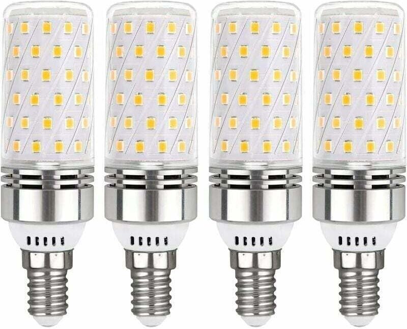 E14 LED-Lampe, 12 W, Kaltweiß 6000 K, 1450 lm, entspricht 100 W Halogen E14, 360°-Licht, AC 220 V, E14 LED-Lampe für Inn...