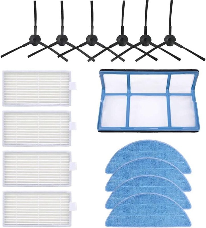 Bluedeer - Wischtüch Bürste Filter Ersatzteile Set für ilife zaco V3 V3S V5 V5S V5S Pro V5x Staubsauger Roboter Zubehör ...