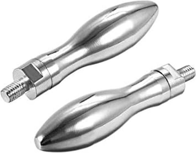 Klemmgriffe Schraubknöpfe Griff M10 x 12mm Gewinde Stahl Drehgriff, 2St