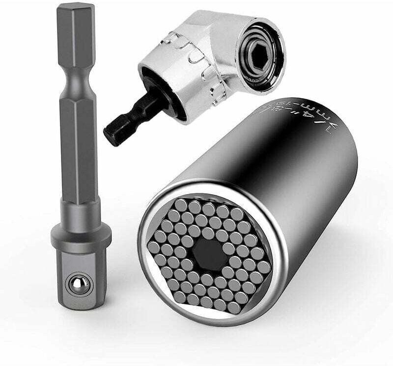 Steckschlüssel Universalschlüssel Universalmutter Universal-Steckschlüssel Multifunktions-Handwerkzeuge 7-19 mm mit 105°...