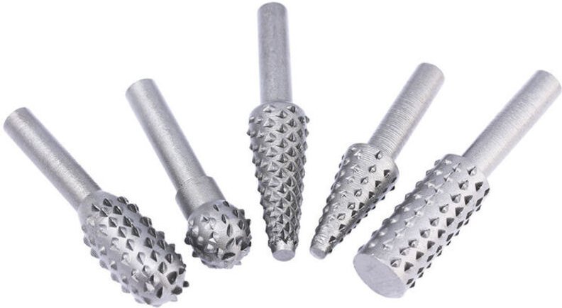 5-teiliges Set aus rotierenden Holzbearbeitungsfeilen, elektrischen Rotationsschleifköpfen, Holzfeilen und Messer