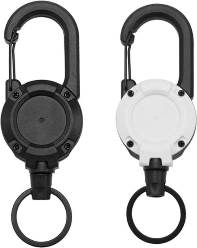 Bluedeer - 2 Stück robuster einziehbarer Schlüsselanhänger und Schlüsselanhänger, einziehbarer Schlüsselanhänger, auszie...