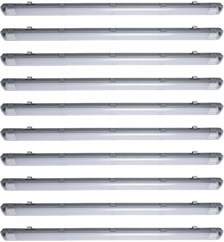 Feuchtraumleuchte led 156 cm neutralweiß led Röhre led Werkstatt Deckenleuchte 44 Watt Kellerlampe led, 2x T8 2x22W 2x 2...