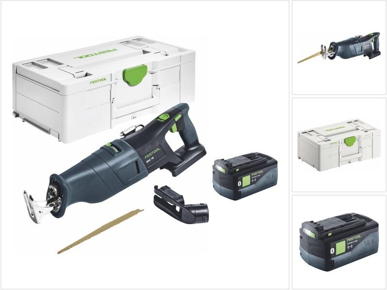 Festool RSC 18 EB-Basic Akku Säbelsäge 18 V Brushless + 1x Akku 5,0 Ah + Systainer - ohne Ladegerät