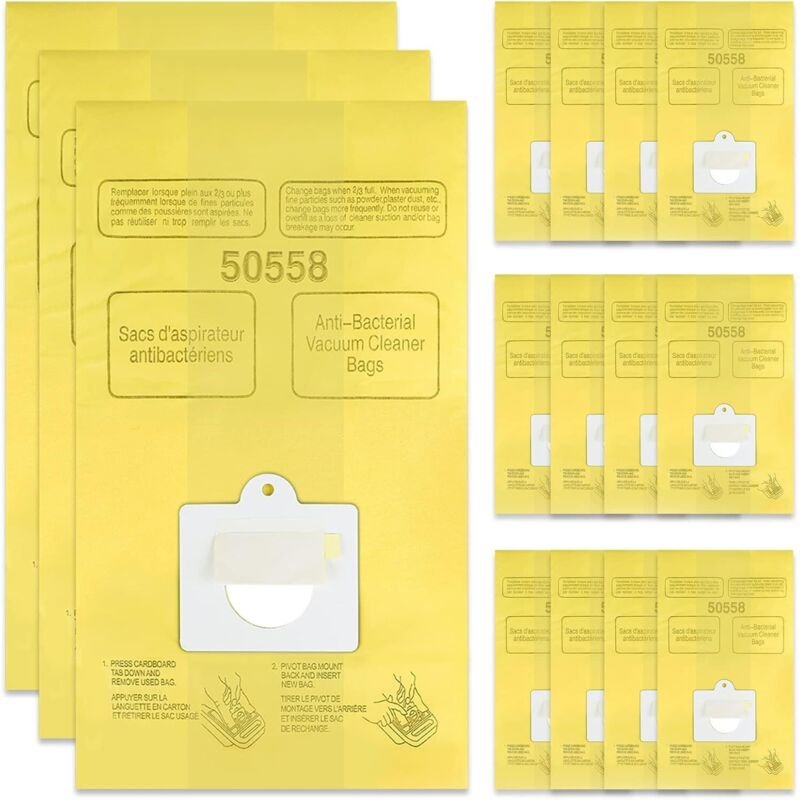 15er-Pack Staubsaugerbeutel, kompatibel mit Kenmore Canister Typ C/Q 50555 50557 50558 und Panasonic Typ C-5.