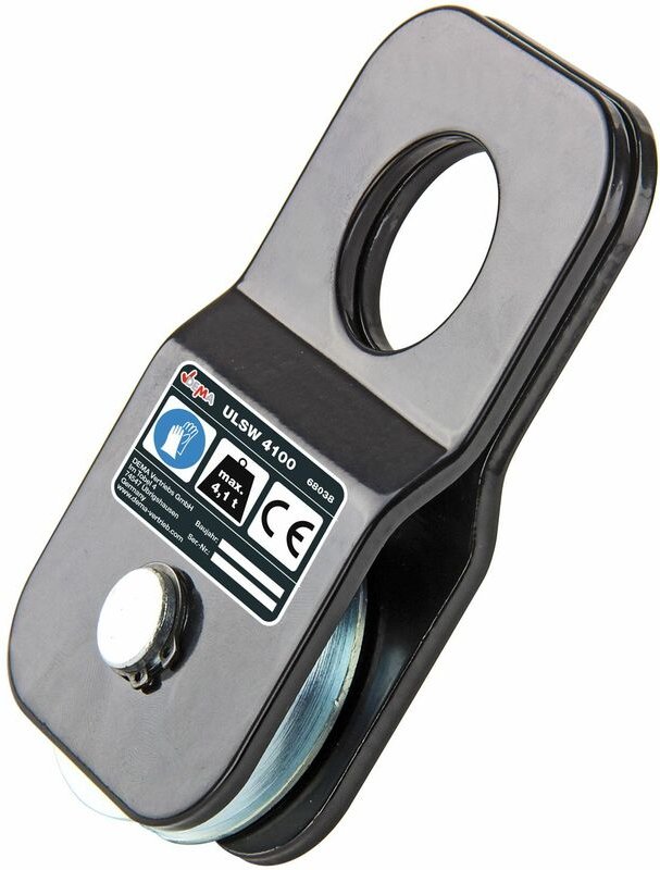 Dema - Umlenkrolle Seilrolle Snatchblock 4,1 t für Forstseilwinde Seilwinde Zugrolle