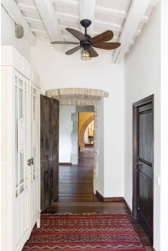 Faro Barcelona - Faro Chicago 1 Light Kleiner Deckenventilator Schwarz, Walnuss mit Licht, E27