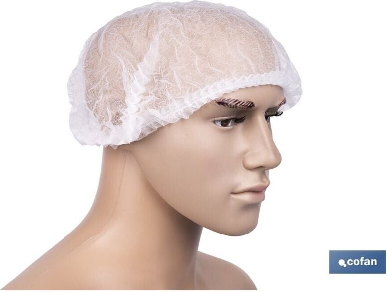 Einweg-Ziehharmonika-Kappen aus Polypropylen (Einheitsgröße) 30 g/m² (Packung mit 100 Stück)