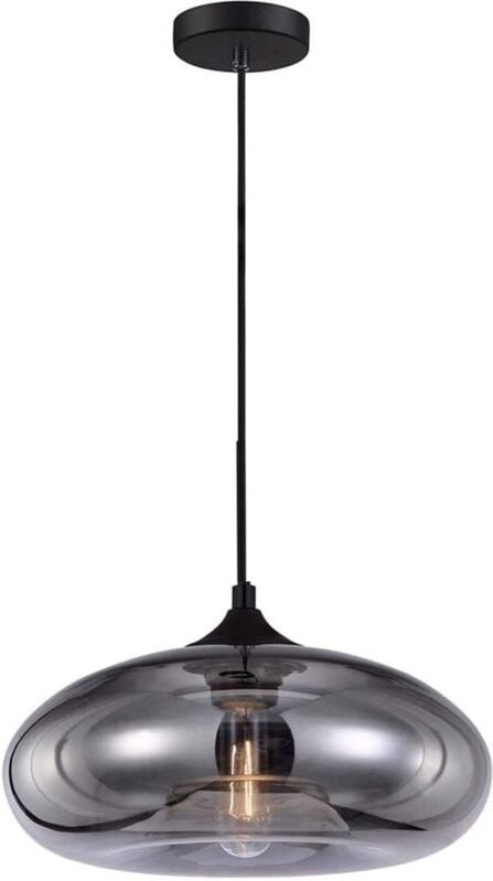 Ineasicer Vintage Industrielle runde Pendelleuchte aus farbigem Glas, Retro Loft Bar E27 Deckenhängelampe, Kronleuchter ...