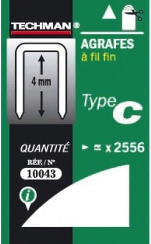 5000 Klammern Typ C 8 mm TECHMAN