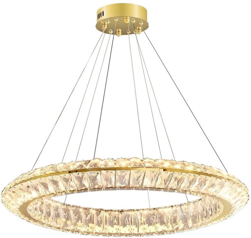 Led-Hängedeckenleuchte Toolight App1769-Cp Gold 80cm