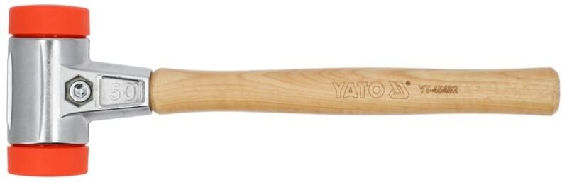 Yato - Schonhammer Rückschlagfrei Ausbeulhammer Hammer Doppelseitiger Hammer Doppelkopfhammer +ø 50mm / 830g (YT-45482)