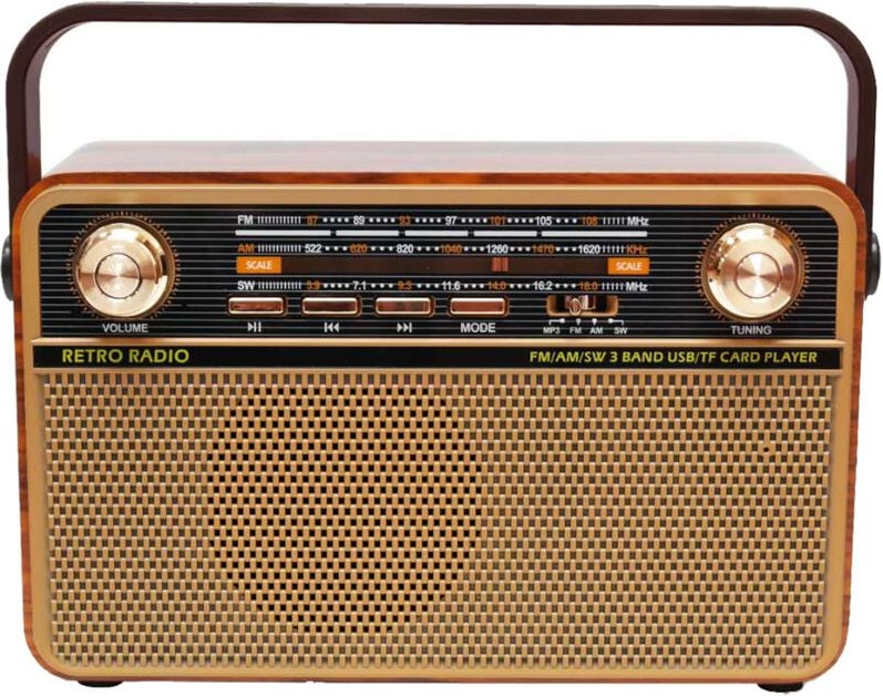 Kleiner wiederaufladbarer Bluetooth-Lautsprecher, tragbares Kurzwellenradio mit Wechselstrom, Steuerradio, Lautsprecher