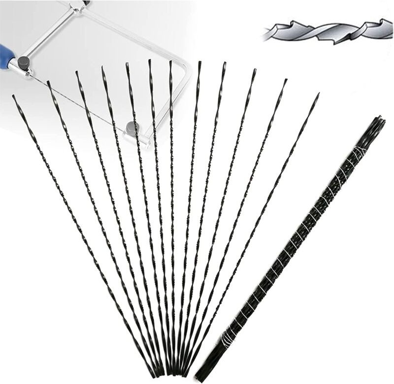 12 Stück Scrubsägeblätter, Dekupiersäge Mit Spiralzähnen für Holz Metall Kunststoff Schneiden Sägen ( 4) - Ej.life