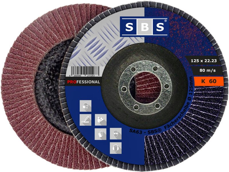 Fächerscheibe 125mm - Korn: 60 - für Winkelschleifer