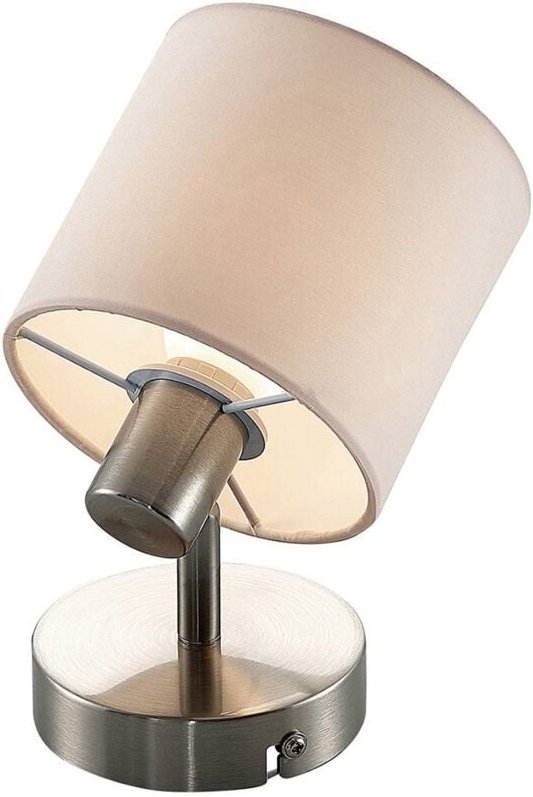 Stannis Wandleuchte mit Textil, nickel matt - nickel matt, weiß - Lindby