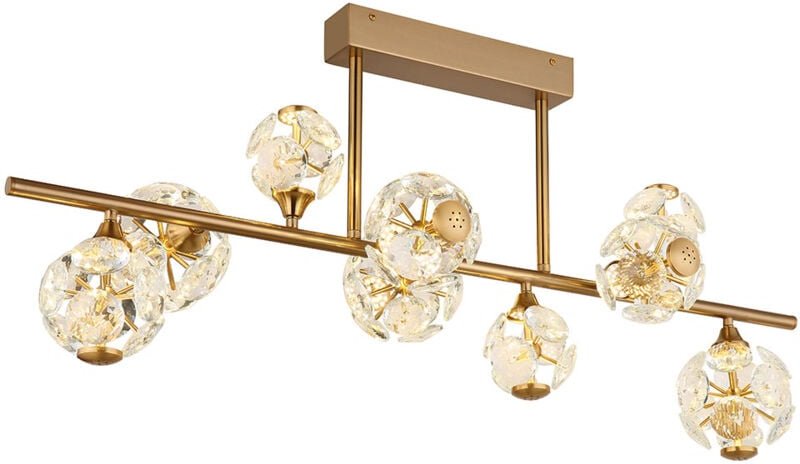 Globo Lighting - Deckenleuchte Deckenlampe Wohnzimmerleuchte Esszimmerlampe Glas Kristalle led