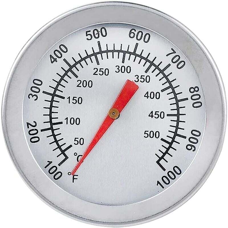 Grillthermometer, Ofenthermometer aus Edelstahl, max. 500 °C/1000 °F, analoge Anzeige für Backofen und Pizzaofen.