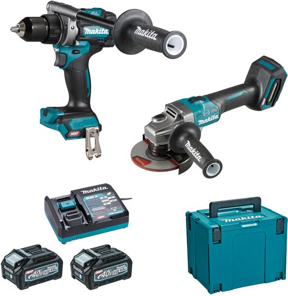 Makita - Satz von 2 Maschinen 40 v max Li-Ion 4 Ah xgt (DF001G + GA005G) DK0124G201