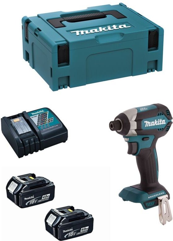 MAKITA 18V Li-Ion 4.0 Ah 165 Nm Schlagschrauber - 2 Batterien, Ladegerät, Koffer - DTD152RMJ