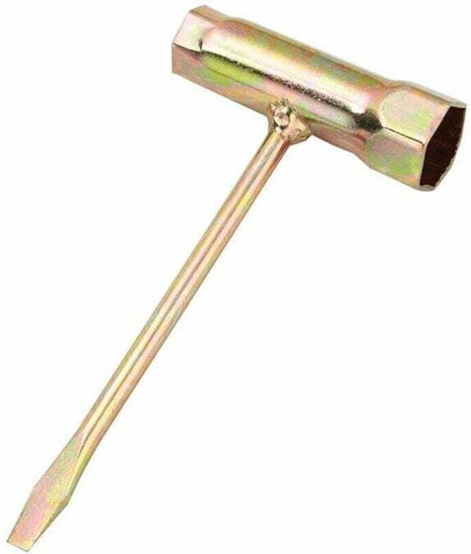 Zündkerzenschlüssel für Kettensägen, XU-Schienenmutternschlüssel 13 mm x 19 mm, goldfarben, einteilig, - KZQ