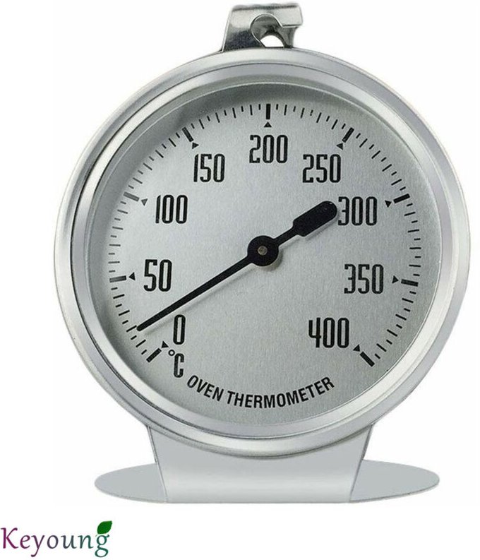 Thermometer für Backofen und Grill, Ofenthermometer, Überwachungsthermometer für Grill/Räucherofen, großes Display zeigt...