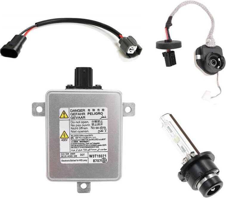 W3T19371 W3T15671 W3T16271 W3T20971 Xenon-HID-Scheinwerfer-Vorschaltgerät mit Zünder und D2S-Glühbirne und Stromkabel fü...