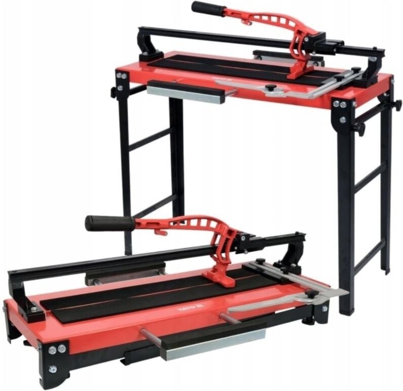 Fliesenschneidmaschine Fliesenschneider Fliesentrennmaschine Doppelschienen Schnittlänge von 600mm mit ausklappbaren Bei...