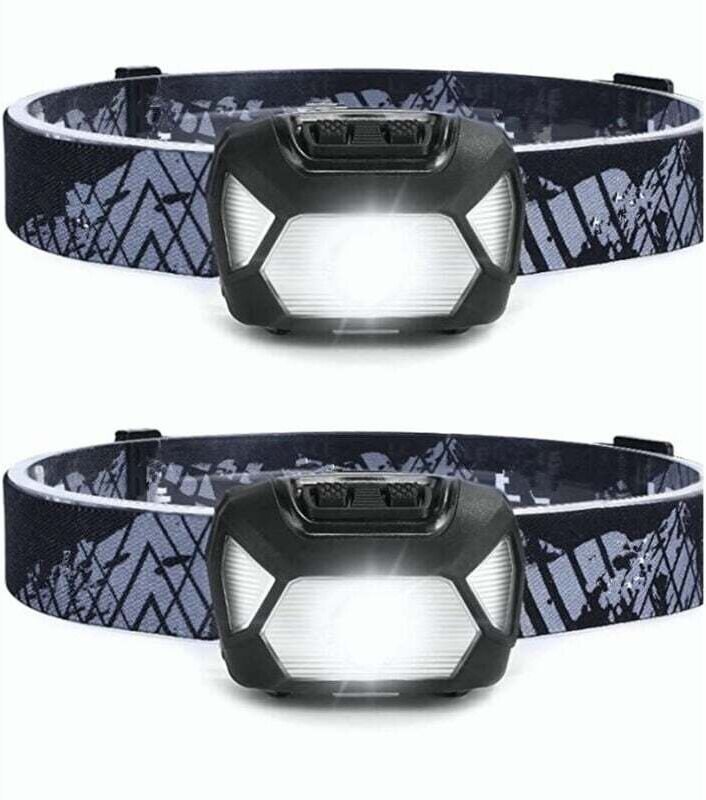 Leistungsstarke wiederaufladbare LED-Stirnlampe, D5000 Superhelle LED-Stirnlampe 2000 Lux Weißes und Rotes Licht 6 Beleu...