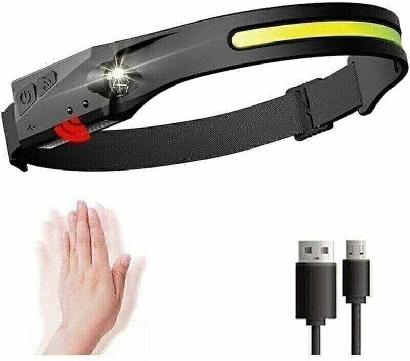 LaBlanc – Wiederaufladbare Stirnlampe – Ultra leistungsstarke LED-Stirnlampe, 230° Weitsicht/IPX4 wasserdicht, Freisprec...