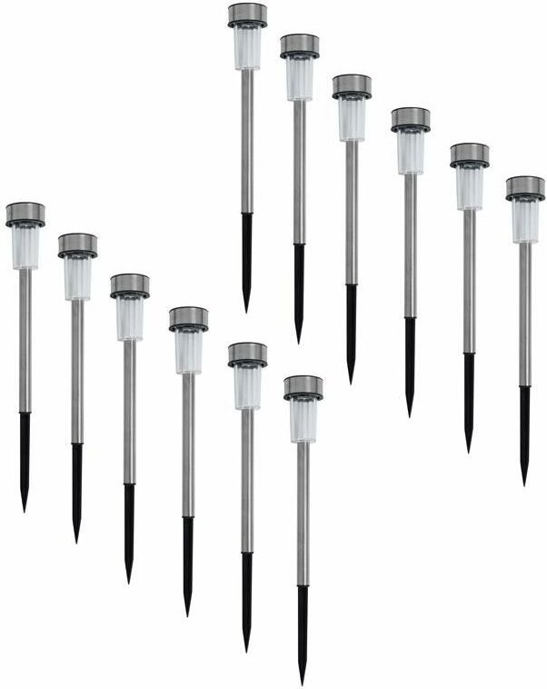 Estexo - Solarleuchte Solarlampe Außenleuchte 12er led Garten-Leuchte Bodenbeleuchtung