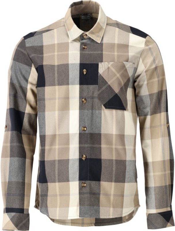 Mascot - Hemd aus Flanell, kariert Gr. l, Dunkel Sandbeige-kariert