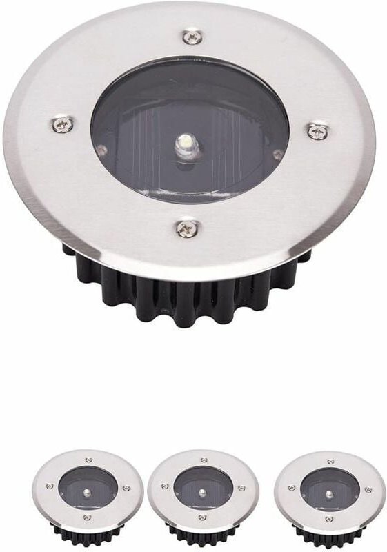 LED Solar Bodeneinbauleuchte 10er Pack, Außenleuchte, Straßenleuchte, Erdlicht, wasserdicht