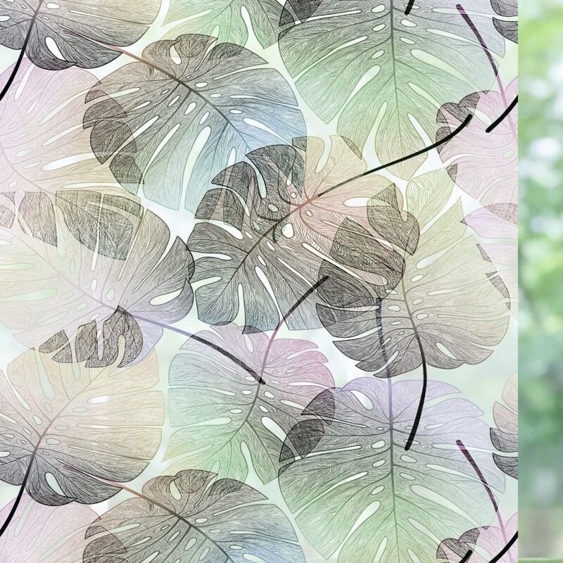 Fensterfolie, hitzebeständig, UV-isolierend, verdunkelnd, elektrostatisch mattiert, Sichtschutzfolie, blickdicht, 60 x 2...