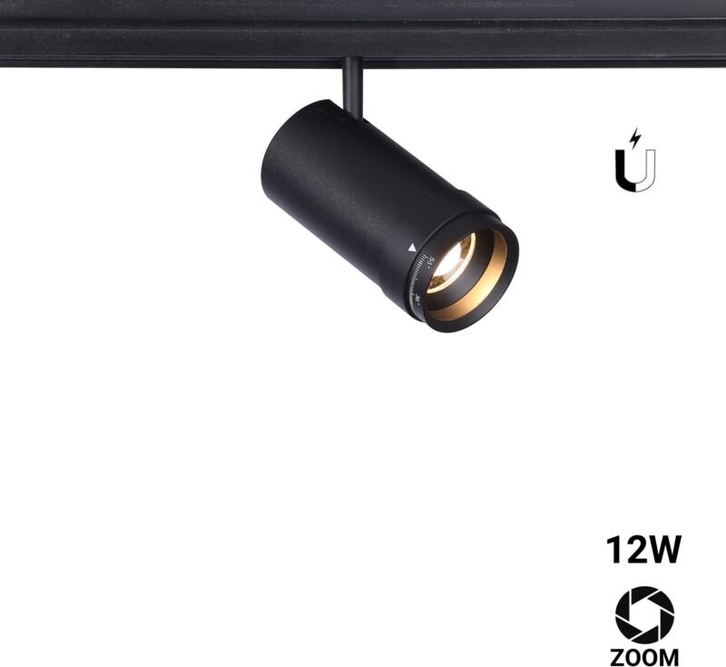 Barcelona Led - LED-Schienenstrahler für Magnetschienen mit Zoom 10-55° - 48V -