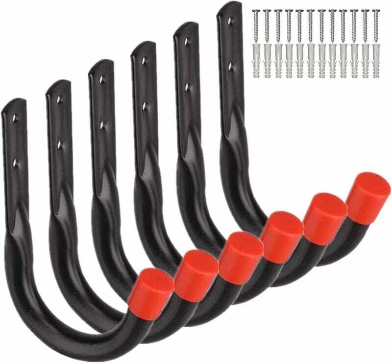 Robuste Garagen-Aufbewahrungshaken, universelle Wandhalterung, U-förmige Wandhalterung, Haken zum Aufhängen für Fahrrad,...