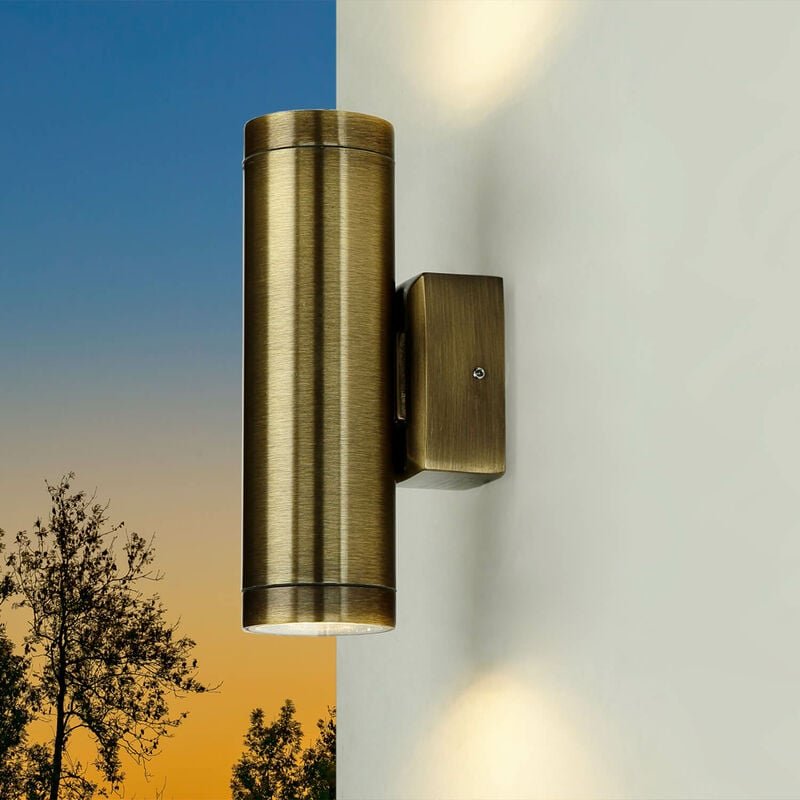 Thumbnail - Außen Wandleuchte Up Down Lampe aus Messing GU10 IP54