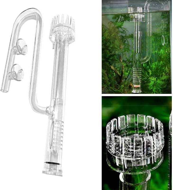 Glas Aquarium Filter, Rohr Lily Pipe Inlet Drain Pipes Aquarium Water Surface Skimmer Filter Pipe