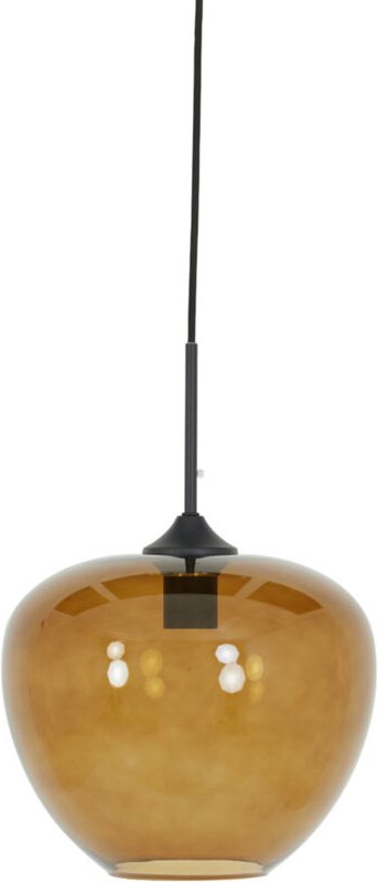 Light & Living - hängeleuchte - Mayson - bernstein - glas - Ø