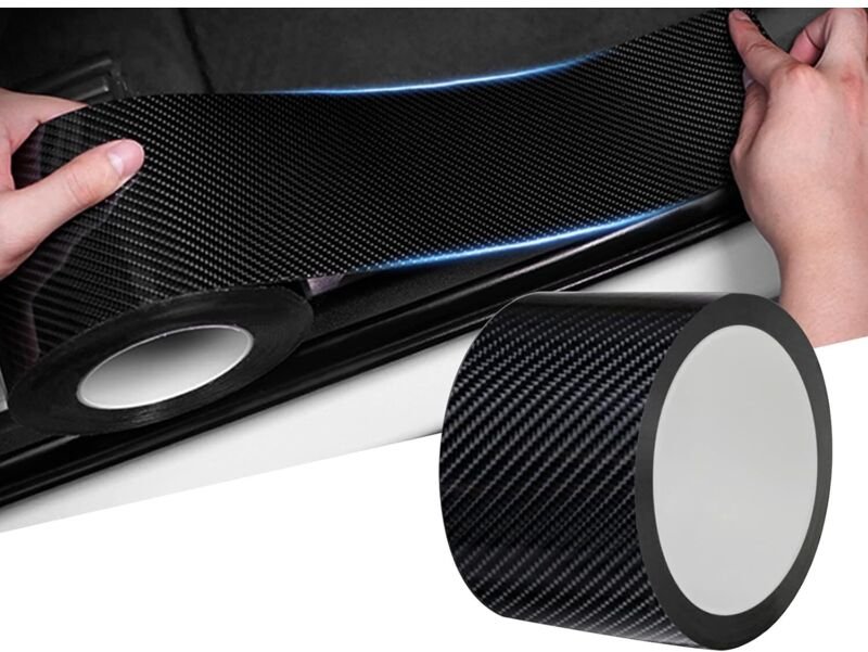 7 cm x 5 m 5D-Autotür-Kantenschutzaufkleber, Kohlefaser-Schutzfolie, universeller Auto-Schutzaufkleber, Stoßstange, krat...