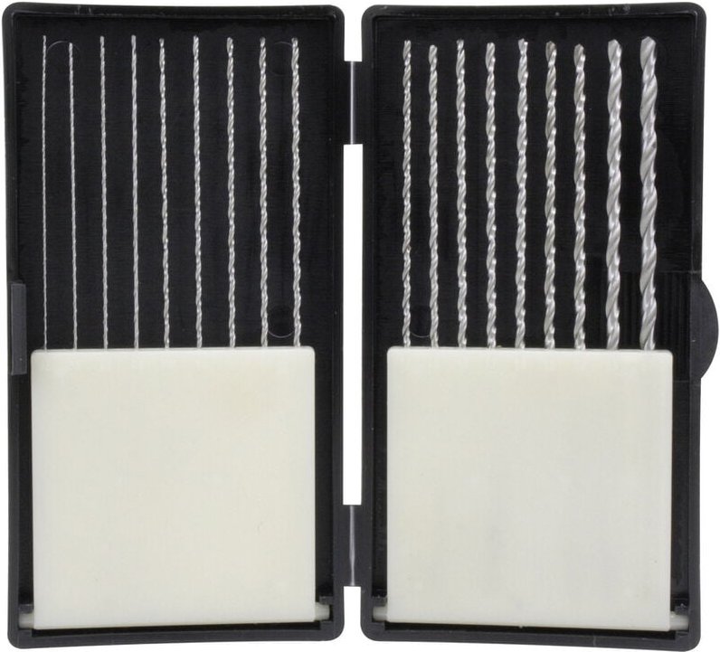 Donau Elektronik HSS275 HSS Metall-Spiralbohrer-Set 18teilig 0.5 mm, 0.6 mm, 0.7 mm, 0.8 mm, 0.9 mm,