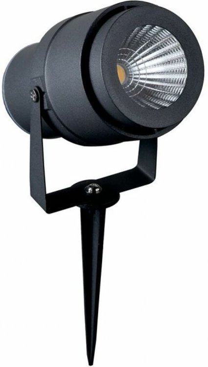 V-TAC 12W LED-Gartenstrahler mit Erdspieß, Farbe Grau, grünes Licht, IP65