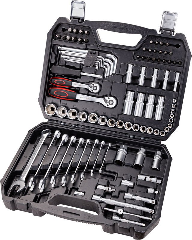 Dema - Ratschenkasten 92tlg. Set Steckschlüsselsatz Ratschenset Steckschlüssel Knarren